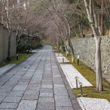 人通りの少ない道に