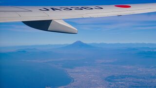 江の島と富士山のツーショットを撮影