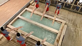 草津温泉に来たからには湯もみショーを見なければ！笑