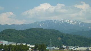 5月下旬でも冠雪していました