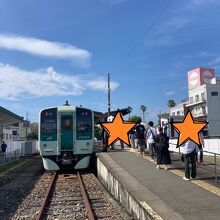 回り込んで改札へ