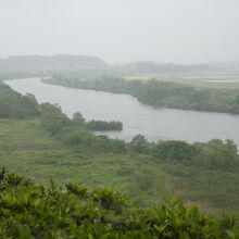 高館からの眺望北上川