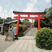 赤い鳥居は撮影スポット