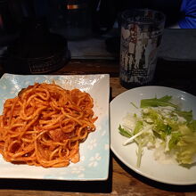 ナポリタンスパゲティ780円の大盛り(スープ忘れ)