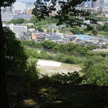 仙台城本丸跡からの広瀬川