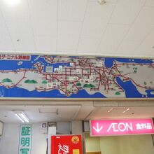 長崎バスイラスト路線図。