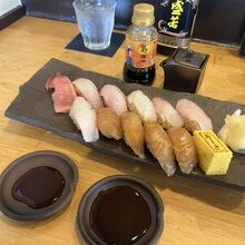 しまにぎりに3貫プラス