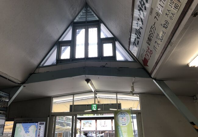 マッサージイスと吊るし雛のある駅