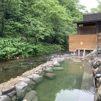 川沿いの混浴露天風呂