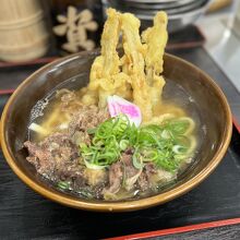 ごぼ天肉うどん