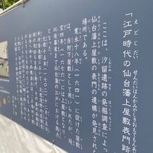 仙台藩上屋敷表門跡の碑