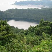 男鹿半島にあるマール(特殊な火山湖）