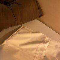 シーツは下は敷いてあり、上の布団を素肌に触れないでタイプでし