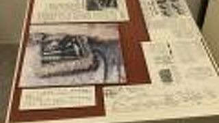 ワイナリーの遺跡に関する資料の展示も興味深いです。