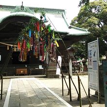 七夕飾りの下をくぐってお参り「夏詣」