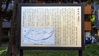 隅田公園の敷地の中に説明板だけ