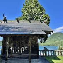 神社と榛名山