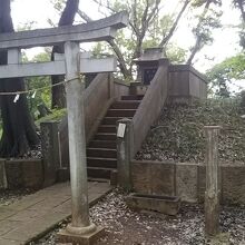 堂山山頂に鎮座する浅間神社の祠