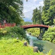 日光観光中心地の美しい橋！