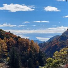 遠くに見える富士山