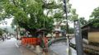 落ち着いた社家町に色鮮やかな朱の社