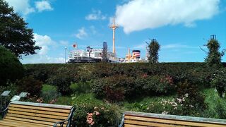 氷川丸のある風景