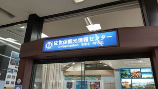 駅の中にあります