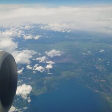 津軽半島を飛行中！北海道へ入ります！