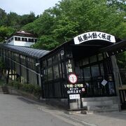 飯盛山を登るエスカレーター