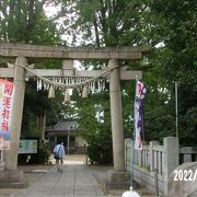 江戸川沿いにある静かな神社です。