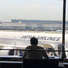 飛行機が目の前