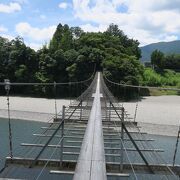 大井川最長の吊り橋。眺望よし。