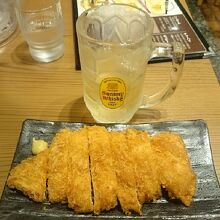 チキンカツとハイボール