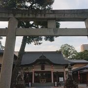 岡崎城天守閣脇に立地の神社