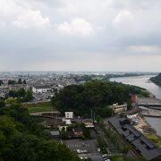 犬山城天守閣から見下ろす木曽川