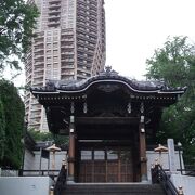 背後に高層マンション