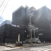 塗装工事、外壁補修中