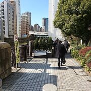 神田川沿いにある小さな公園