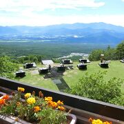 夏の晴れた日はテラスで絶景