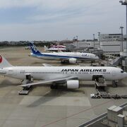 各社バラバラに駐機している空港