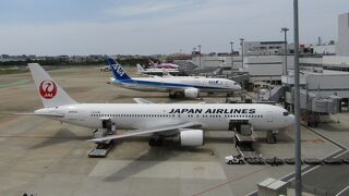 各社バラバラに駐機している空港