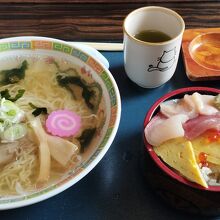 ラーメンと海鮮丼