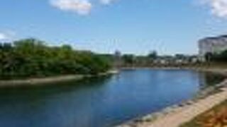 岡山神社の辺りから