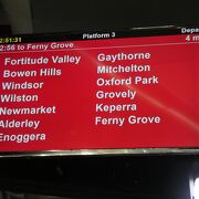 赤：普通列車のみの Ferny Grove Line でWilston stationまで～