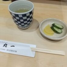 お茶とお新香