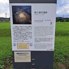 柳之御所遺跡　説明看板