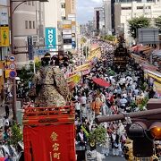 上尾駅東口で、3年振りに上尾祭りを開催していました