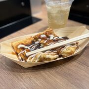 梅田阪神百貨店でちょぼ焼きディナーを