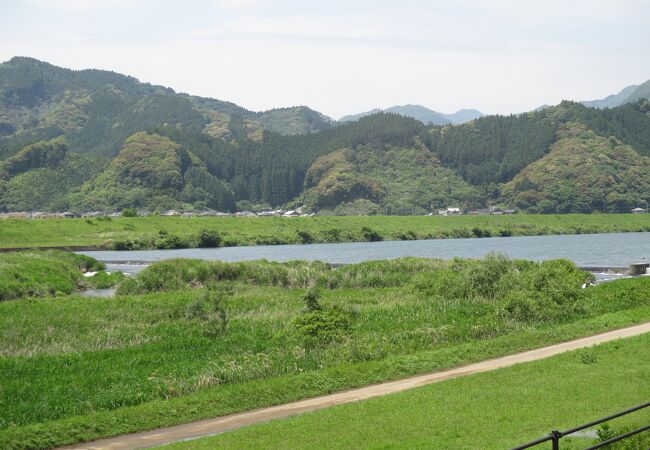 河口から少し遡ると小さな流れでした。