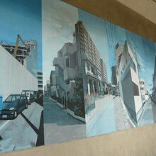 六本木ストリートペインティングの壁画です。都市空間が対象です